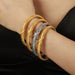 Titanium Steel Spring Coil Bracelet with Contemporary Design