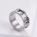 Time To Run Men Women Stainless Steel Gear Rings Unisex Jewelry