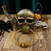 Halloween Skeleton Doorbell Trick Toy with Glowing Pumpkin and Scary Sound Effects