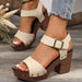 Peep Toe Block Heel Sandals For Women With Trendy Chic Design