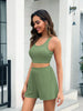 Women's Relaxed Scoop Neck Tank Top and Comfy Matching Shorts Lounge Set