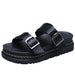Buckle Strap Thick-Soled Sandals – Casual One-Line Beach Slides