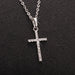 Gold Black Crystal Jesus Cross Pendant Necklace for Men & Women Jewelry