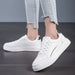 Sleek White Anti-Slip Board Shoes for Women with Flat Bottom and Comfortable All-Day Wear