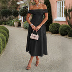 One-Shoulder Strapless Floor-Length Gown for Women