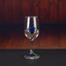 Elegant Crystal Red Wine Glass With Enamel Detailing And Decorative Decanter Style