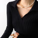 Women's Freshwater Pearl Patchwork Necklace in 18K Gold Plated Steel