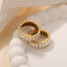 Zircon Ring for Women Titanium Steel Inlaid Elegant Minimal Statement Ring