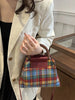 Contrast Plaid Trapezoid Crossbody Bag – Women's Casual Bag