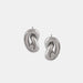 Minimalist Titanium Steel Knot Earrings with Polished Stud Design