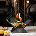 Desktop Alcohol Fireplace Real Fire Portable Diamond-Shaped Heating Unit