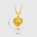 Elegant Brass Gold-Plated Necklace - Ethnic-Style Pendant Chain Wedding Jewelry