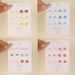 6-Pieces Set Earrings Jewelry Exquisite Resin Butterfly Flower Love Stud Earrings