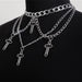 Gothic Cross Pendant Necklace Women’s Fashion Multi-Layer Jewelry