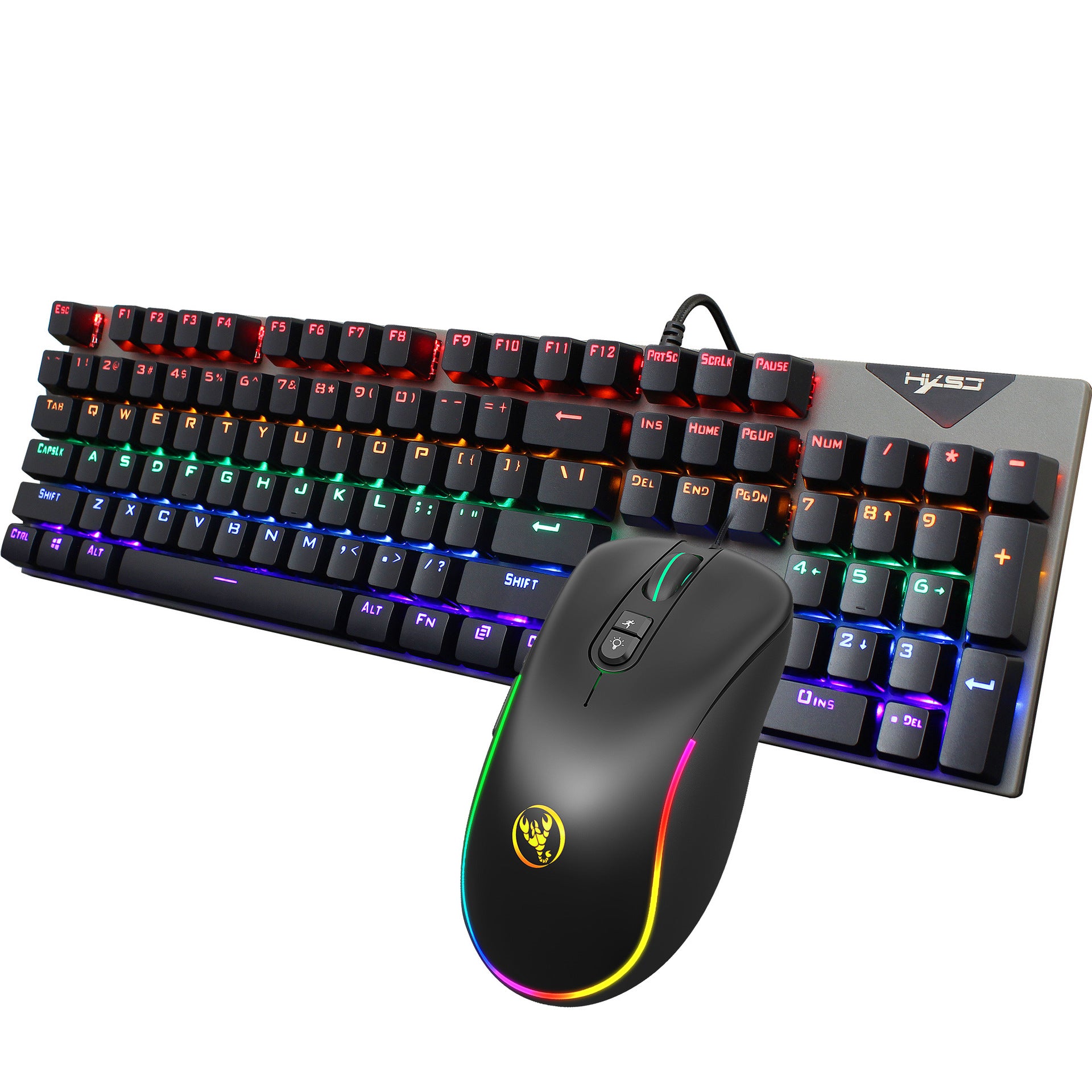Oracle Computer Keyboard Mechanical Keyboard Mouse Set RGB Backlit Keyboard Computer Accessorie ...
