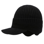 Hats Men's Autumn and Winter Woolen Hats Plush Thickened Knit Hats for Cold Weather