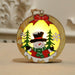 Christmas Decorations Wooden Luminous Pendants Christmas Tree Pendants