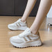 Women's Side Striped Lace-Up Platform Sneakers – Sporty Casual Design