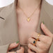 18K Gold Plated Titanium Steel Heart Necklace for Women – Minimal Style