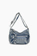 Denim Crossbody Bag with Adjustable Strap and Everyday Storage Design