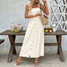 Apricot High-Waist A-Line Strap Dress – Sleeveless Midi Dress for Women