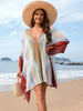 Women’s Hollow Spliced Beach Skirt Hoodie for Summer Bikini Cover-Up