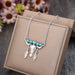Women's Turquoise Cow Shape Pendant Necklace – Western Boho Style