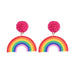 Rainbow Fashion Rice Ball Earrings Women's Fashion Jewelry