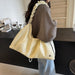Oversized Ruched Textured Tote Handbag for Women