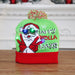 Knitted Christmas Hats with Colorful LED Lights for Adults & Kids
