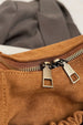 Ruched Suede Handbag with Zipper – Soft Touch Textured Shoulder Bag
