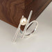 Silver Pearl Rings for Women & Couples Handmade Geometric Jewelry Gift