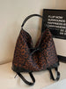 Leopard Print Convertible Crossbody Bag – Trendy Dual-Purpose Style