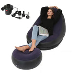 Air Mattress Lazy Sofa Deck Chair Comfortable Leg Stool Rest Beanbag Sofa