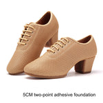 Soft Sole Latin Dance Shoes for Women with Mid Heel and Flexible Design