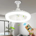 E27 Ceiling Fan Light with Remote Control and Oscillating Head – Dimmable for Bedroom or Living Room