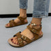 Open Toe Buckle Strap Sandals for Women – Casual Flat Summer Style For Women