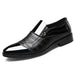 Men's Pointed-Toe Slip-On Leather Dress Shoes for Formal Business Wear