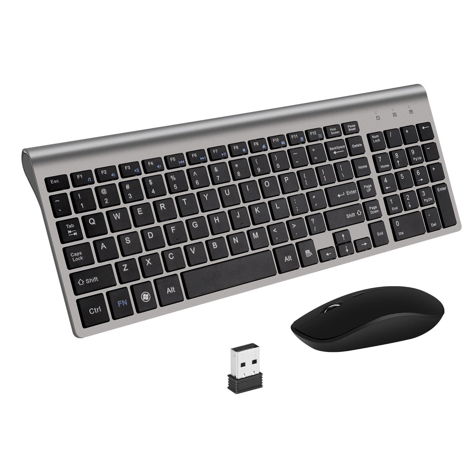 Oracle Computer Keyboard Advanced 2.4G Wireless Keyboard and Mouse Kit with Compact Design for ...