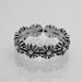 Sterling Silver Retro Old Cross Ring Trendy Daisy Flower Women's Ring Jewelry