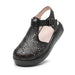 Women’s Genuine Leather Wedge Sandals – Thick Sole Hollow Design