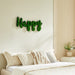 Happy Letter Moss Wall Art – Green Wall Decor for Home and Office