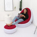 Air Mattress Lazy Sofa Deck Chair Comfortable Leg Stool Rest Beanbag Sofa