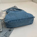 Denim Shoulder Bag with Adjustable Strap – Casual Everyday Carryall