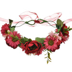 Pearl and Velvet Rose Flower Headband for Bridal Photo Sessions