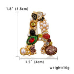 Fashionable Rhinestones Pearl Letters Minimalist Brooches Clothing Accessories Safety Pins