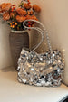Sequin Braided Strap Shoulder Bag – Glamorous Casual Party Purse
