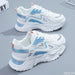 Women's Chunky Platform Sneakers Casual Trainers Breathable Flat Shoes