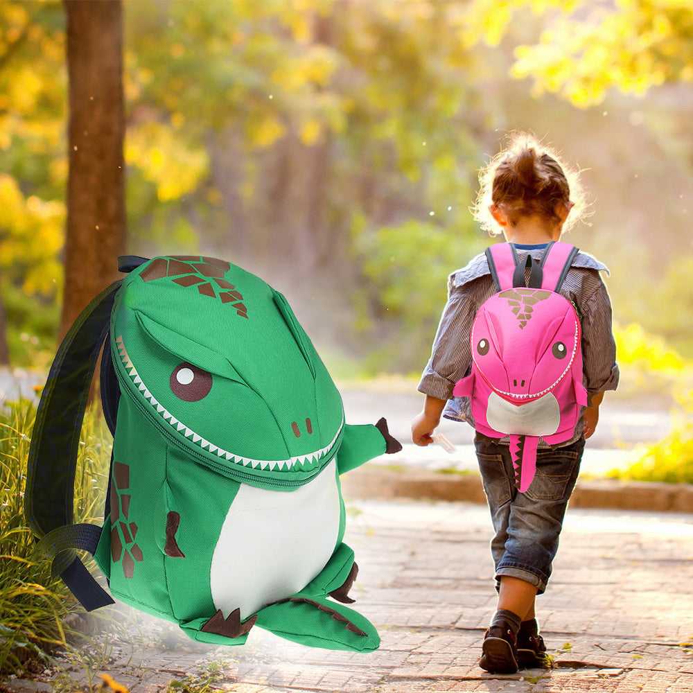 3D Dinosaur Backpack for Kids – Waterproof Animal School Bag Pink