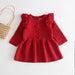 Knitted Baby Girl Princess Dress with Long Sleeves and Warm Sweater Material